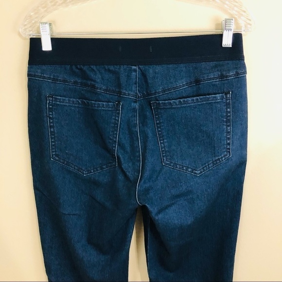 Vintage Free People dark blue skinny jeans, stretchy fit womens size 30 curvy - Picture 5 of 7